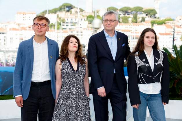 May 16, 2024: Piotr Pawlus, Maria Choustova, Sergei Loznitsa and Yaryna Hordiienko pose at the photo call of The Invasion during the 77th Cannes Film Festival at Palais des Festivals in Cannes, France, on 16 May 2024. Photo: - ZUMAm179 20240516_zep_m179_057 Copyright: xAlecxMichaelx