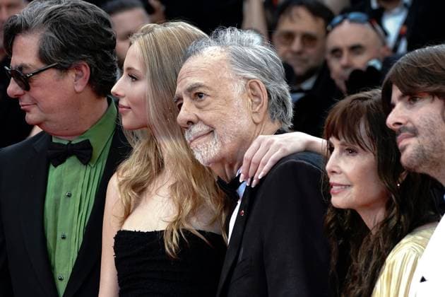 Cannes, France 16th May, 2024 Romy Croquet and Francis Ford Coppola attends Megalopolis Screening red carpet at the 77th annual Cannes Film Festival at Palais des Festivals on May 16, 2024 in Cannes, France CINEMA 77eme Festival de Cannes Red Carpet du film Megalopolis 16 05 2024 NorbertScanella Panoramic 