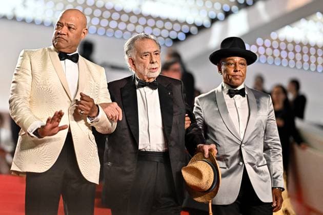 Cannes 2024 Premiere Megalopolis Lawrence Fishburne, Francis Ford Coppola, Giancarlo Esposito at the premiere of Megalopolis during the 77th Cannes Film Festival in Cannes, France on May 16, 2024. Photo by Julien Reynaud APS-Medias ABACAPRESS.COM Cannes France  Copyright: xReynaudxJulien APS-Medias ABACAx