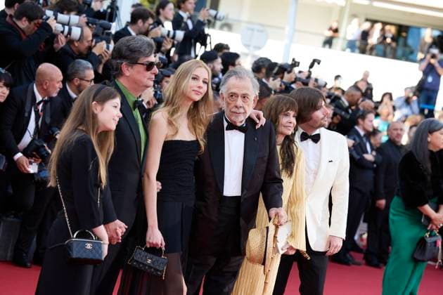 M Red carpet of the movie Â Megalopolis Â during the 77th Cannes International Film Festival Francis Ford Coppola, surrounded by his family, Roman Coppola, Romy Croquet Mars, Robert Coppola Schwartzman, and producer Talia Shire Red carpet of the movie Â Megalopolis Â during the 77th Cannes International Film Festival, au Palais des Festivals Ã Cannes On may 16th 2024 Jacovides Moreau Bestimage Red carpet of the movie Â Megalopolis Â during the 77th Cannes International Film Festival at the Palais des Festivals in Cannes, France On may 16th 2024 Cannes France  Copyright: xJACOVIDES-MOREAUx xBESTIMAGExJACOVIDES-MOREAUx xBESTIMAGEx