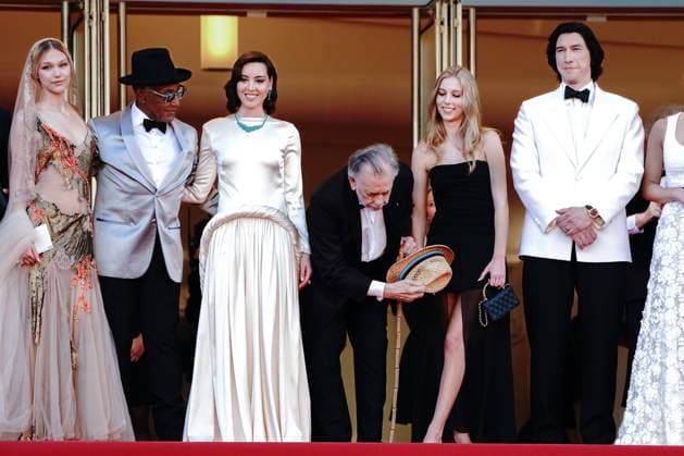 Cannes, France 16th May, 2024 Grace VanderWaal, Giancarlo Esposito, Aubrey Plaza, Francis Ford Coppola, Romy Croquet, Adam Driver attends Megalopolis Screening red carpet at the 77th annual Cannes Film Festival at Palais des Festivals on May 16, 2024 in Cannes, France CINEMA 77eme Festival de Cannes Red Carpet du film Megalopolis 16 05 2024 NorbertScanella Panoramic 