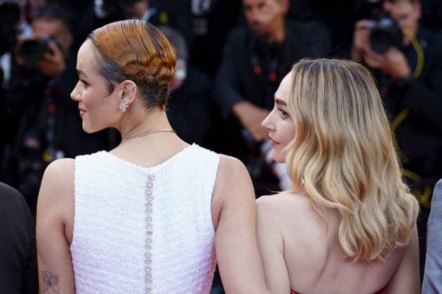Cannes, France 16th May, 2024 Nathalie Emmanuel and Chloe Fineman attends Megalopolis Screening red carpet at the 77th annual Cannes Film Festival at Palais des Festivals on May 16, 2024 in Cannes, France CINEMA 77eme Festival de Cannes Red Carpet du film Megalopolis 16 05 2024 NorbertScanella Panoramic 