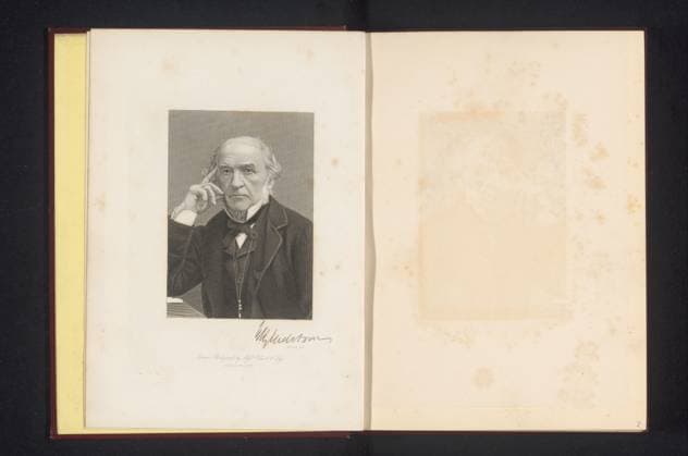 RECORD DATE NOT STATED Photo production of a print, representing a portrait of William Ewart Gladstone, Anonymous, After Elliott & Fry, after 1879 - c. 1882 photomechanical print paper politician, e.g. party leader Copyright: xpiemagsx rknbpie24122023-22023 !ACHTUNG AUFNAHMEDATUM GESCHÄTZT!