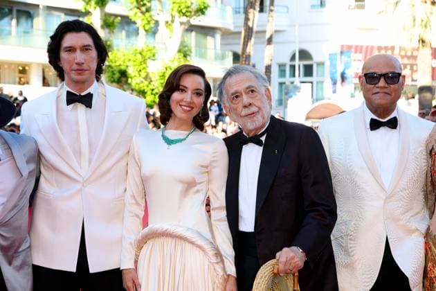 J MontÃ e des marches du film Â Megalopolis Â lors du 77eme Festival International du Film de Cannes Adam Driver, Aubrey Plaza, Francis Ford Coppola, Laurence Fishburne MontÃ e des marches du film Â Megalopolis Â lors du 77eme Festival International du Film de Cannes, au Palais des Festivals Ã Cannes On may 16th 2024 Jacovides Moreau Bestimage Red carpet of the movie Â Megalopolis Â during the 77th Cannes International Film Festival at the Palais des Festivals in Cannes, France On may 16th 2024 Cannes France  Copyright: xJACOVIDES-MOREAUx xBESTIMAGExJACOVIDES-MOREAUx xBESTIMAGEx