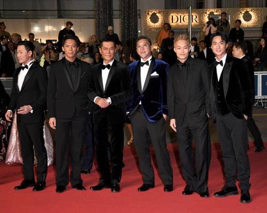 77th Cannes Film Festival 2024, Red Carpet of the film Megalopolis Cannes, 77th Cannes Film Festival 2024, Red Carpet film Twilight Of The Warriors: Walled In (City Of Darkness) Pictured: Raymond Lam, German Cheung, Louis Koo, Soi Cheang, Tony Wu, Terrance Lau Cannes France  Copyright: xIPA ABACAx
