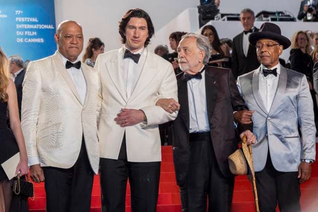 B Descente des marches du film Â Megalopolis Â lors du 77eme Festival International du Film de Cannes Laurence Fishburne, Adam Driver, Francis Ford Coppola, Giancarlo Esposito Descente des marches du film Â Megalopolis Â lors du 77eme Festival International du Film de Cannes, au Palais des Festivals Ã Cannes On may 16th 2024 Olivier Borde Bestimage People leaving the red carpet of the movie Â Megalopolis Â during the 77th Cannes International Film Festival at the Palais des Festivals in Cannes, France On may 16th 2024 Cannes France  Copyright: xOLIVIERxBORDEx xBESTIMAGExOLIVIERxBORDEx xBESTIMAGEx