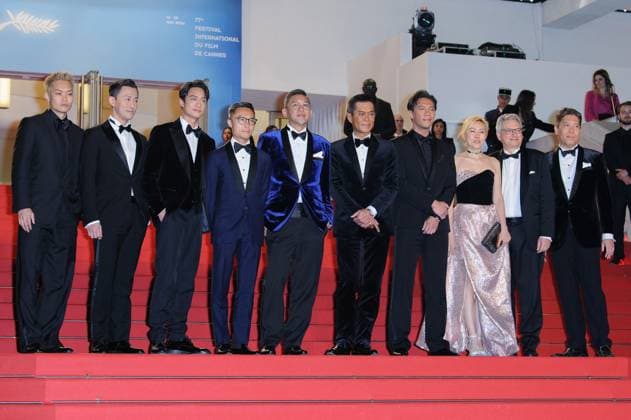 Cannes Twilight Of The Warriors Red Carpet NG Raymond Lam, German Cheung, Louis Koo, Soi Cheang, Tony Wu and Terrance Lau attending the ?Twilight Of The Warriors: Walled In? (City Of Darkness) Red Carpet at Palais Des Festivals in Cannes, France on May 16 2024 as part of the 77th Cannes Film Festival. Photo by Nicolas Genin ABACAPRESS.COM Cannes France  Copyright: xGeninxNicolas ABACAx