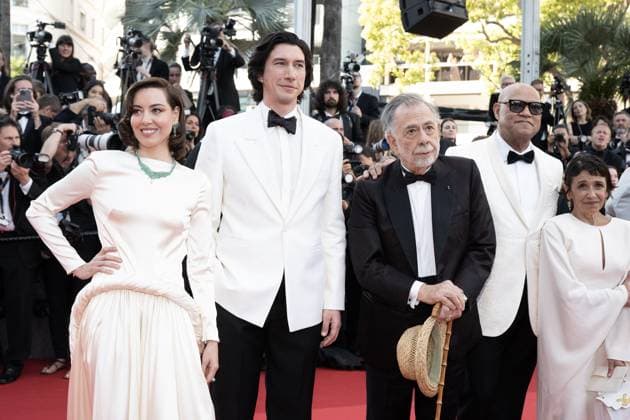 Annual Cannes Film Festival - Megalopolis Red Carpet - Cannes DN Aubrey Plaza, Adam Driver and Francis Ford Coppola attend the Megalopolis Red Carpet at the 77th annual Cannes Film Festival at Palais des Festivals on May 16, 2024 in Cannes, France. Photo by David NIVIERE ABACAPRESS.COM CANNES France  Copyright: xNivierexDavid ABACAPRESS.COMx