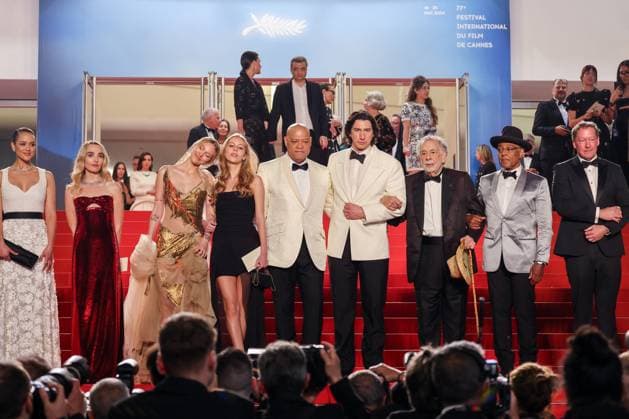 J Descente des marches du film  Megalopolis  lors du 77eme Festival International du Film de Cannes Nathalie Emmanuel, Chloe Fineman, Grace VanderWaal, Romy Croquet, Laurence Fishburne, Adam Driver, Francis Ford Coppola, Giancarlo Esposito, D B Sweeney Descente des marches du film  Megalopolis  lors du 77eme Festival International du Film de Cannes, au Palais des Festivals à Cannes On may 16th 2024 Jacovides Moreau Bestimage People leaving the red carpet of the movie  Megalopolis  during the 77th Cannes International Film Festival at the Palais des Festivals in Cannes, France On may 16th 2024 Cannes France Copyright: xJACOVIDES-MOREAUx xBESTIMAGExJACOVIDES-MOREAUx xBESTIMAGEx