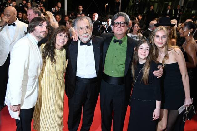 Cannes Megalopolis Premiere Exit Roman Coppola, Romy Croquet Mars, Francis Ford Coppola, Talia Shire, Robert Carmine attending the Megalopolis Premiere as part of the 77th Cannes International Film Festival in Cannes, France on May 16, 2024. Photo by Aurore Marechal ABACAPRESS.COM Cannes France  Copyright: xMarechalxAurore ABACAx