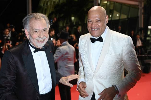 Cannes Megalopolis Premiere Exit Francis Ford Coppola and Laurence Fishburne attending the Megalopolis Premiere as part of the 77th Cannes International Film Festival in Cannes, France on May 16, 2024. Photo by Aurore Marechal ABACAPRESS.COM Cannes France  Copyright: xMarechalxAurore ABACAx