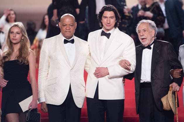 Cannes Megalopolis Premiere Exit Romy Croquet Mars, Adam Driver, Laurence Fishburne and Francis Ford Coppola attending the Megalopolis Premiere as part of the 77th Cannes International Film Festival in Cannes, France on May 16, 2024. Photo by Aurore Marechal ABACAPRESS.COM Cannes France  Copyright: xMarechalxAurore ABACAx