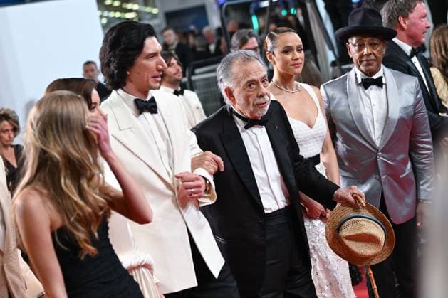 77e Festival International du Film de Cannes Marche du film Megalopolis 77th International Cannes Film Festival Festival de Cannes 2024 77e Ã dition descente Megaloplis Adam Driver , Francis Ford Coppola, Giancarlo Esposito 305042 2024 05 16 France  Copyright: xLionelxGuericolas MPPx STAR_305042_008