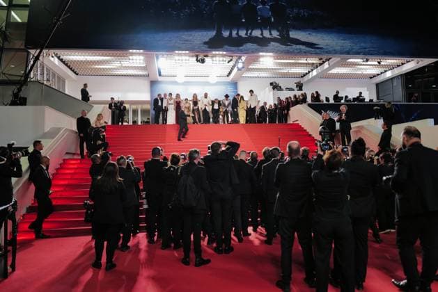 77e Festival International du Film de Cannes Marches du film Megalopolis 77th International Cannes Film Festival Festival de Cannes 2024 77e Ã dition descente Megaloplis Jon Voight, Shia Lebeouf, Chloe Fineman, Grace VanderWaal, Romy Croquet Mars, Laurence Fishburne, Francis Ford Coppola, Giancarlo Esposito, D B Sweeney and Talia Shire and Adam Driver 305042 2024 05 16 France  Copyright: xLionelxGuericolas MPPx STAR_305042_035