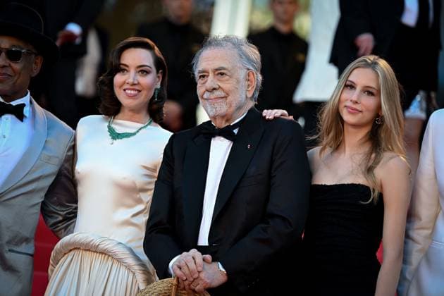 77th International Cannes Film Festival Marches du film Megalopolis 77th International Cannes Film Festival Festival de Cannes 2024 77e Ã dition montee Megaloplis Aubrey Plaza, Francis Ford Coppola, Romy Croquet Mars 305042 2024 05 16 France  Copyright: xLionelxGuericolas MPPx STAR_305042_093