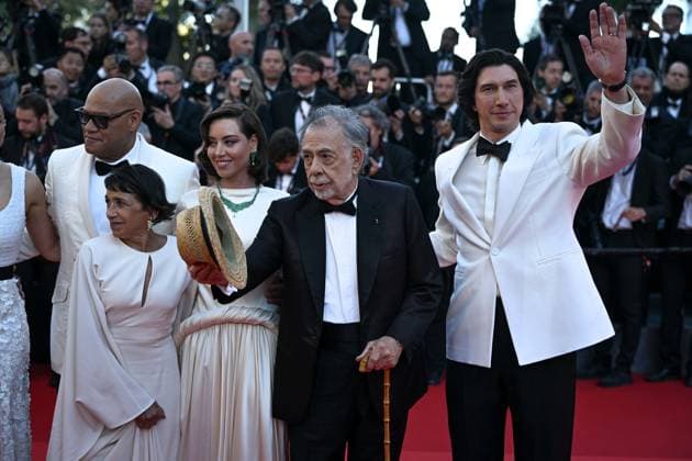 77e Festival International du Film de Cannes Marches du film Megalopolis 77th International Cannes Film Festival Festival de Cannes 2024 77e Ã dition montee Megaloplis Talia Shire, Laurence Fishburne, Francis Ford Coppola and Adam Driver 305042 2024 05 16 France  Copyright: xLionelxGuericolas MPPx STAR_305042_206