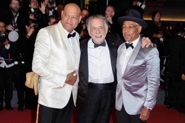 Cannes Megalopolis Leaving Red Carpet NG Francis Ford Coppola, Giancarlo Esposito and Laurence Fishburne attending the ?Megalopolis? Red Carpet at Palais Des Festivals in Cannes, France on May 16 2024 as part of the 77th Cannes Film Festival. Photo by Nicolas Genin ABACAPRESS.COM Cannes France  Copyright: xGeninxNicolas ABACAx