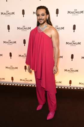 May 16, 2024: Riccardo Simonetti attends the MagnumÃ¢â‚¬Â¯Wherever Pleasure Takes YouÃ¢â‚¬Â¯party during the 77th Cannes Film Festival at Magnum Beach in Cannes, France, on 16 May 2024. Photo: - ZUMAm179 20240516_zep_m179_149 Copyright: xAlecxMichaelx