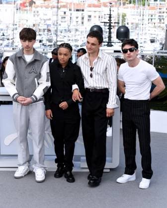 Cannes, 77th Cannes Film Festival 2024, Red carpet film Bird In the photo: Nykiya Adams, Franz Rogowski, Barry Keoghan  Copyright: xAlbertoxTerenghix xipa-agency.nex xPoolxPhotoxEventsx03x IPA_Agency_IPA46171192
