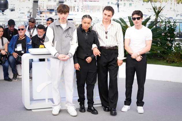 IPP Photo Daniele Cifala™ Cannes 17 05 2024 Bird Photocall The 77th Annual Cannes Film Festival in the photo Barry Keoghan, Franz Rogowski, Nykiya Adams and Jason Buda Italy Photo Press World Copyright