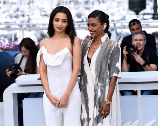 Cannes, 77th Cannes Film Festival 2024, Red carpet film The Shameless In the photo: Omara Shetty, Anasuya Sengupta  Copyright: xAlbertoxTerenghix xipa-agency.nex xPoolxPhotoxEventsx03x IPA_Agency_IPA46172184