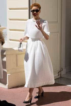 Cannes - Nathalie Emmanuel Exits The Carlton Nathalie Emmanuel exits the Hotel Carlton to attend the press conference of The film Megalopolis during 77th Cannes Film Festival. Cannes, France, May 17, 2024. Photo by Marco Piovanotto ABACAPRESS.COM Cannes France  Copyright: xPiovanottoxMarco ABACAx