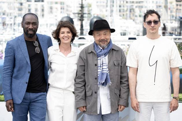 Annual Cannes Film Festival - Meeting With Pol Pot Photocall - Cannes DN Cyril Guei, Irene Jacob, Director Rithy Panh and Gregoire Colin attend the Rendez-Vous avec Pol Pot (Meeting With Pol Pot) attend The Shameless Photocall at the 77th annual Cannes Film Festival at Palais des Festivals on May 17, 2024 in Cannes, France. Photo by David NIVIERE ABACAPRESS.COM CANNES France  Copyright: xNivierexDavid ABACAPRESS.COMx