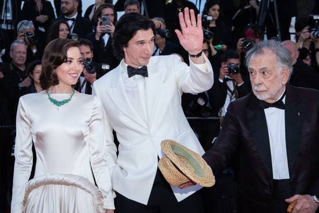 Megalopolis premiere Cannes. France. Aubrey Plaza, Adam Driver and Francis Ford Coppola at Megalopolis premiere. 77th Cannes Film Festival. 16th May 2024.LMK405-S170524-001 Loredana Sangiuliano Landmark MediaWWW.LMKMEDIA.COM 