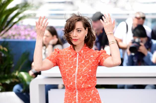 Aubrey PLAZA, actress, during the photocall of the film Megalopolis in competition at the 77th Cannes Film Festival at the Palais des Festivals on May 17, 2024 in Cannes, France CELEBRITES 77eme Festival de Cannes Photocall 17 05 2024 ValentinaClaret Panoramic 