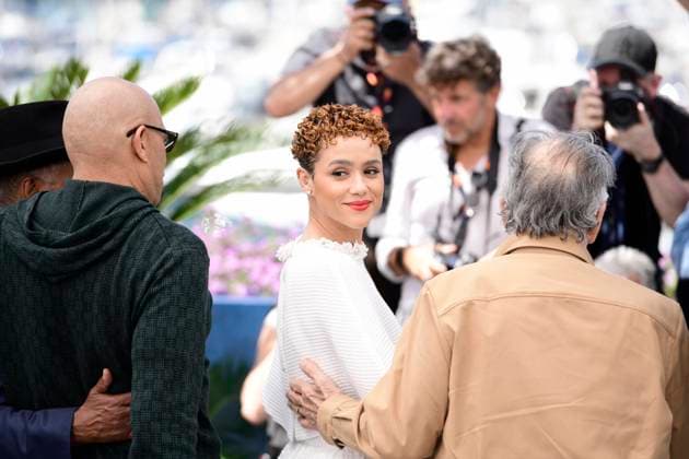 Nathalie EMMANUEL, actress, during the photocall of the film Megalopolis in competition at the 77th Cannes Film Festival at the Palais des Festivals on May 17, 2024 in Cannes, France CELEBRITES 77eme Festival de Cannes Photocall 17 05 2024 ValentinaClaret Panoramic 