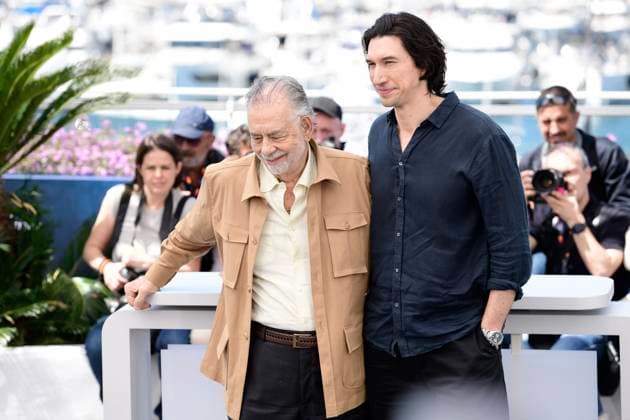 CANNES, FRANCE MAY 17 G D Francis FORD COPPOLA, director, Adam DRIVER, actor, during the photocall of the film Megalopolis in competition at the 77th Cannes Film Festival at the Palais des Festivals on May 17, 2024 in Cannes, France CELEBRITES 77eme Festival de Cannes Photocall 17 05 2024 ValentinaClaret Panoramic 