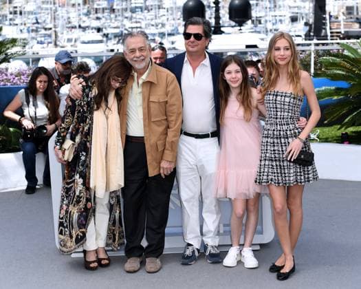 Cannes, 77th Cannes Film Festival 2024, Red carpet film Megalopolis In the photo: Talia Shire, Francis Ford Coppola, Roman Coppola, Cosima Mars, Romy Croquet  Copyright: xAlbertoxTerenghix xipa-agency.nex xPoolxPhotoxEventsx03x IPA_Agency_IPA46174924