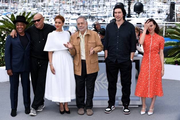 Cannes, 77th Cannes Film Festival 2024, Red carpet film Megalopolis In the photo: Giancarlo Esposito, Laurence Fishburne, Nathalie Emmanuel, Francis Ford Coppola, Adam Driver, Aubrey Plaza  Copyright: xAlbertoxTerenghix xipa-agency.nex xPoolxPhotoxEventsx03x IPA_Agency_IPA46174944
