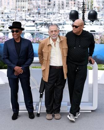 77th Cannes Film Festival 2024, Red carpet film Megalopolis Cannes, 77th Cannes Film Festival 2024, Red carpet film Megalopolis In the photo: Francis Ford Coppola, Giancarlo Esposito, Laurence Fishburne Cannes France  Copyright: xIPA ABACAx