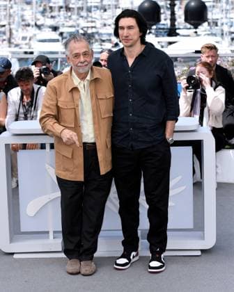 77th Cannes Film Festival 2024, Red carpet film Megalopolis Cannes, 77th Cannes Film Festival 2024, Red carpet film Megalopolis In the photo: Adam Driver, Francis Ford Coppola Cannes France  Copyright: xIPA ABACAx