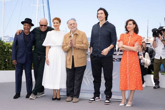 Cannes - Megalopolis Photocall Giancarlo Esposito, Laurence Fishburne, Nathalie Emmanuel, Director Francis Ford Coppola, Adam Driver and Aubrey Plaza attend the Megalopolis Photocall at the 77th annual Cannes Film Festival at Palais des Festivals on May 17, 2024 in Cannes, France. Photo by Shootpix ABACAPRESS.COM Cannes France  Copyright: xShootpix ABACAx