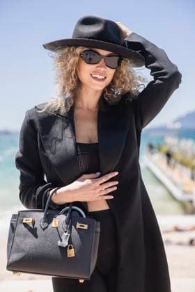 Cannes - Rose Bertrand At Hotel Martinez Exclusive Posing: Rose Bertrand poses in front the Hotel Martinez beach during 77th Cannes Film Festival in Cannes, France on May 17, 2024. Photo by Marco Piovanotto ABACAPRESS.COM Cannes France  Copyright: xPiovanottoxMarco ABACAx