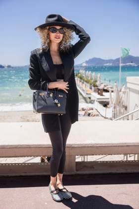 Cannes - Rose Bertrand At Hotel Martinez Exclusive Posing: Rose Bertrand poses in front the Hotel Martinez beach during 77th Cannes Film Festival in Cannes, France on May 17, 2024. Photo by Marco Piovanotto ABACAPRESS.COM Cannes France  Copyright: xPiovanottoxMarco ABACAx