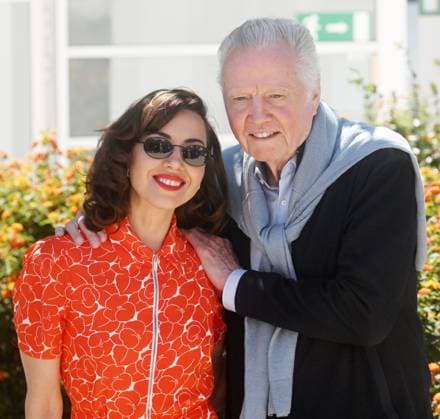 American actress Aubrey Plaza and actor Jon Voight attend the photo call for Megalopolis at the 77th Cannes Film Festival in Cannes, France on Friday, May 17, 2024.  CAN20240517109 RUNExHELLESTAD