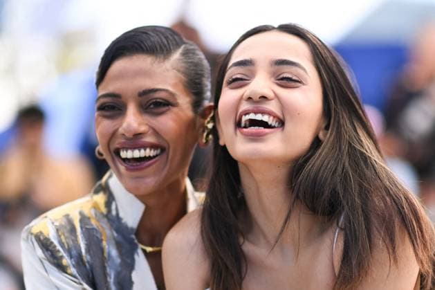Cannes Shameless Photocall Omara Shetty and Anasuya Sengupta attending the Shameless Photocall as part of the 77th Cannes International Film Festival in Cannes, France on May 17, 2024. Photo by Aurore Marechal ABACAPRESS.COM Cannes France  Copyright: xMarechalxAurore ABACAx