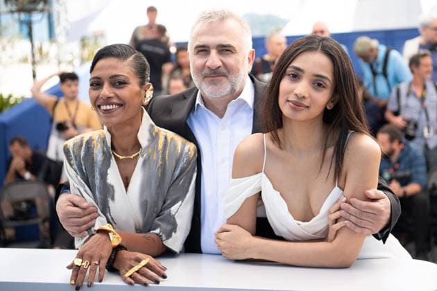 Cannes Shameless Photocall Omara Shetty, Konstantin Bojanov, Anasuya Sengupta attending the Shameless Photocall as part of the 77th Cannes International Film Festival in Cannes, France on May 17, 2024. Photo by Aurore Marechal ABACAPRESS.COM Cannes France  Copyright: xMarechalxAurore ABACAx