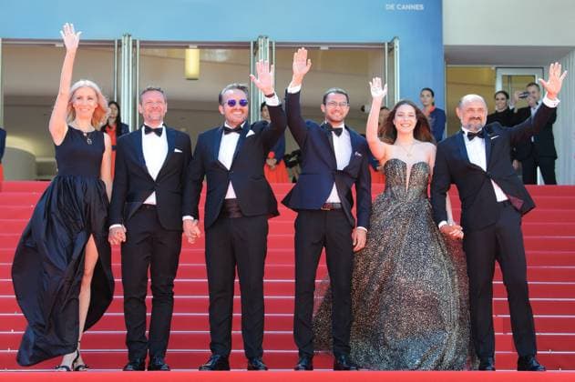 Cannes Three Kilometres To The End Of The World Red Carpet NG Bogdan Dumitrache, Emanuel Parvu, Valeriu Andriuta and guests attending the ?Trei Kilometri Pana La Capatul Lumii? (Three Kilometres To The End Of The World) Screening and Red Carpet at Palais Des Festivals in Cannes, France on May 17 2024 as part of the 77th Cannes Film Festival. Photo by Nicolas Genin ABACAPRESS.COM Cannes France  Copyright: xGeninxNicolas ABACAx