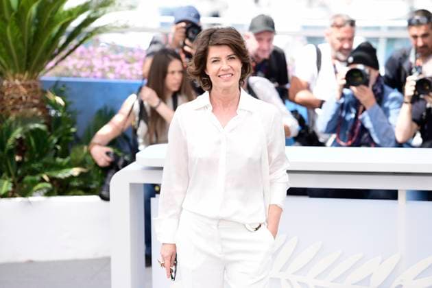 CANNES, FRANCE MAY 17 Irene JACOB, actress during the photocall of the film Â Rendez vous avec Pol Pot Â from Cannes Premiere to the 77th Cannes Film Festival at the Palais des Festivals on May 17, 2024 in Cannes, France CELEBRITES 77eme Festival de Cannes Photocall 17 05 2024 ValentinaClaret Panoramic 