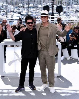 Cannes, 77th Cannes Film Festival 2024, Red carpet film The surfer In the photo: Nicholas Cage, Lorcan Finnegan  Copyright: xAlbertoxTerenghix xipa-agency.nex xPoolxPhotoxEventsx03x IPA_Agency_IPA46181015