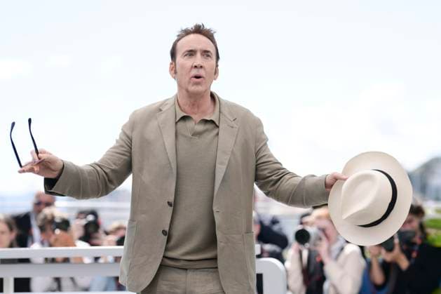 CANNES, FRANCE MAY 17 Nicolas CAGE, actor, during the photocall of the film The Surfer in the Midnight Seance at the 77th Cannes Film Festival at the Palais des Festivals on May 17, 2024 in Cannes, France CELEBRITES 77eme Festival de Cannes Photocall 17 05 2024 ValentinaClaret Panoramic 