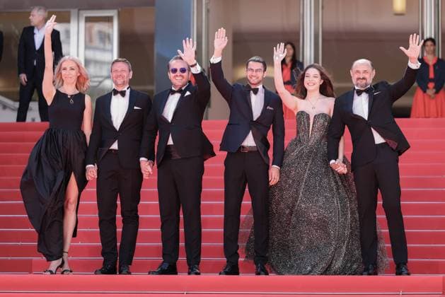 Cannes Three Kilometres To The End Of The World Screening DB Valeriu Andriuta, guests, Emanuel Parvu, Bogdan Dumitrache and guest attending the Trei Kilometri Pana La Capatul Lumii (Three Kilometres To The End Of The World) Red Carpet at the 77th annual Cannes Film Festival at Palais des Festivals on May 17, 2024 in Cannes, France. Photo by David Boyer ABACAPRESS.COM Cannes France  Copyright: xBoyerxDavid ABACAx