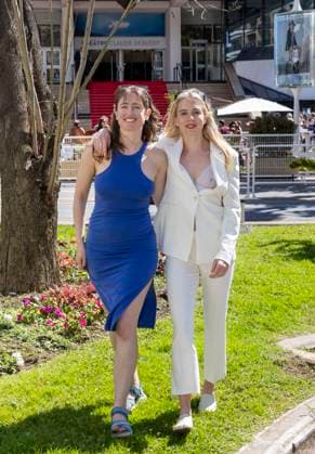 CANNES 20230517 Julia Thelin and Carla Sehn for the film Mecenaten to be shot in the fall of 2024 during the Cannes Film Festival in France CANNES FRANCE x11744x  Copyright: xChristinaxKroner TTx FILMFESTIVALEN I CANNES Z8Phagh4CFA