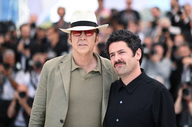 Cannes The Surfer Photocall Nicolas Cage and Lorcan Finnegan attending The Surfer Photocall as part of the 77th Cannes International Film Festival in Cannes, France on May 17, 2024. Photo by Aurore Marechal ABACAPRESS.COM Cannes France  Copyright: xMarechalxAurore ABACAx