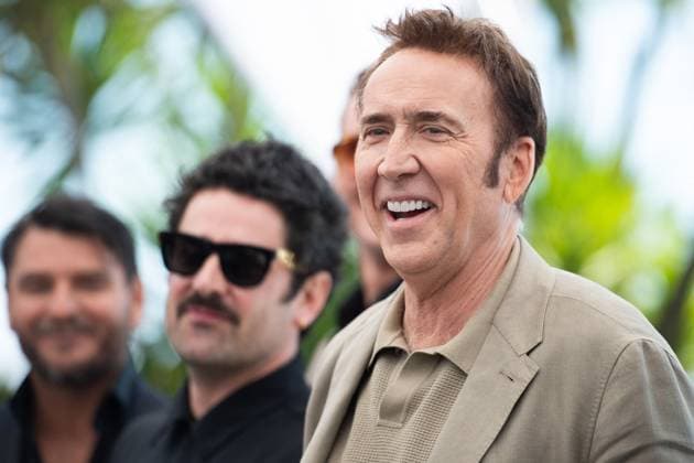 Cannes The Surfer Photocall Lorcan Finnegan and Nicolas Cage attending The Surfer Photocall as part of the 77th Cannes International Film Festival in Cannes, France on May 17, 2024. Photo by Aurore Marechal ABACAPRESS.COM Cannes France  Copyright: xMarechalxAurore ABACAx