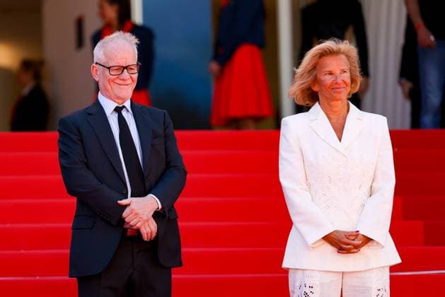 marches of the film Three Kilometers to the End of the World during the 77th Cannes International Film Festival Thierry Fremaux, delegegeneral du festival de Cannes, Iris Knobloch, presidente du festival de Cannes marches of the film Three Kilometers to the End of the World during the 77th Cannes International Film Festival, On may 17th 2024 Jacovides Moreau Bestimage Red carpet of the movie Â Three Kilometers to the End of the World Â during the 77th Cannes International Film Festival at the Palais des Festivals in Cannes, France On may 17th 2024 Cannes France  Copyright: xJACOVIDES-MOREAUx xBESTIMAGExJACOVIDES-MOREAUx xBESTIMAGEx